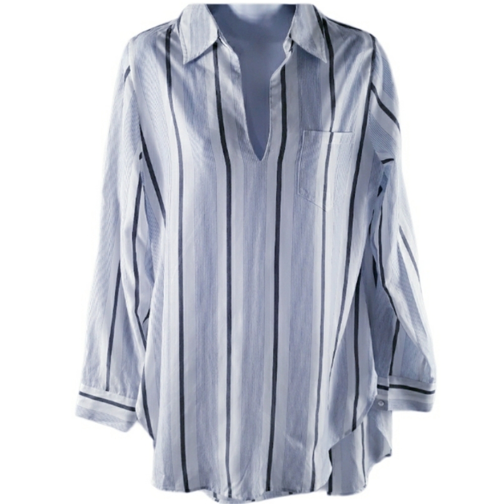 Soft Surroungings striped work wear top size small